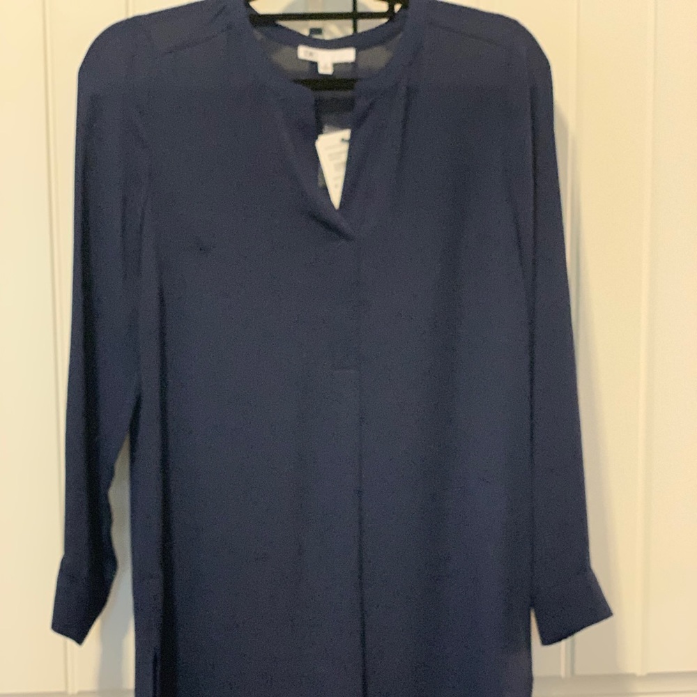 Navy Blue Tunic Blouse